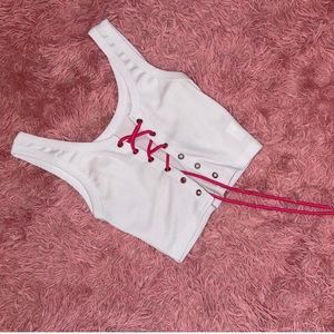 Lace Up Crop Top